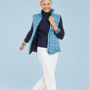 NEW Talbots medallion lightweight vest